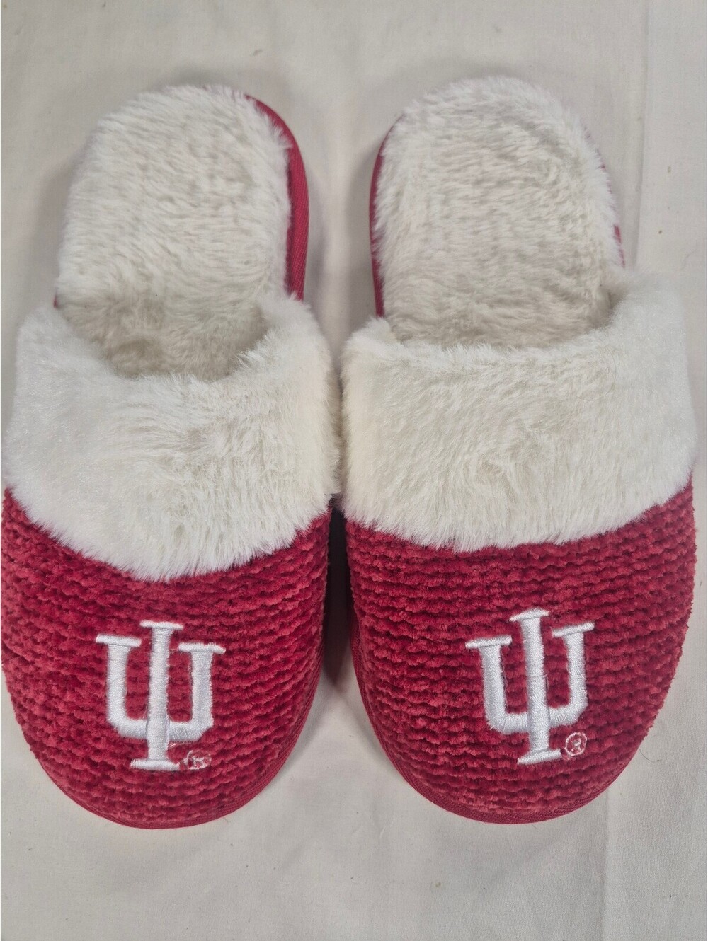 INDIANA HOOSIERS MEN'S SLIPPERS LICENSED PRODUCT SIZE L-10/11